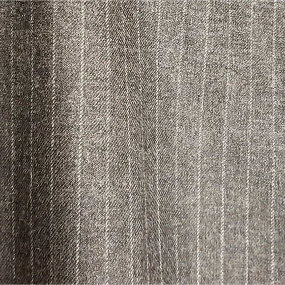 Talbots Petite Womens Heritage Grey Pinstripe Wool Blend Pants 6P - Picture 5 of 7